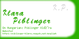 klara piblinger business card